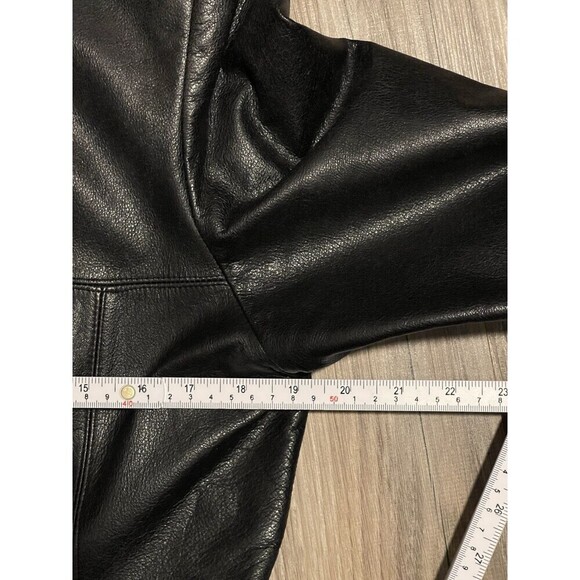 Wilsons Leather Womens Black Leather Jacket Coat Sz L Long Sleeve Pockets 90’s - Picture 8 of 15